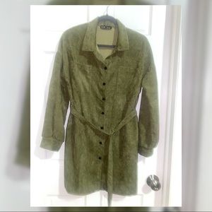 Olive Corduroy Dress